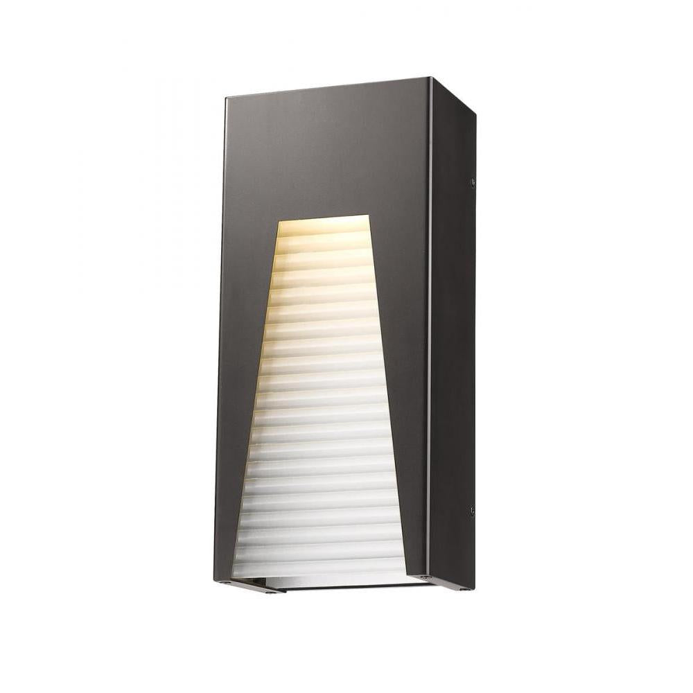 1 Light Outdoor Wall Light-Frosted Ribbed