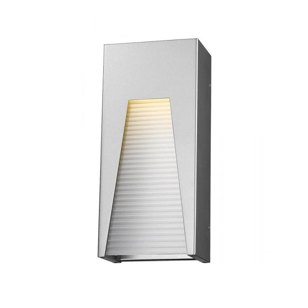 1 Light Outdoor Wall Light-Frosted Ribbed