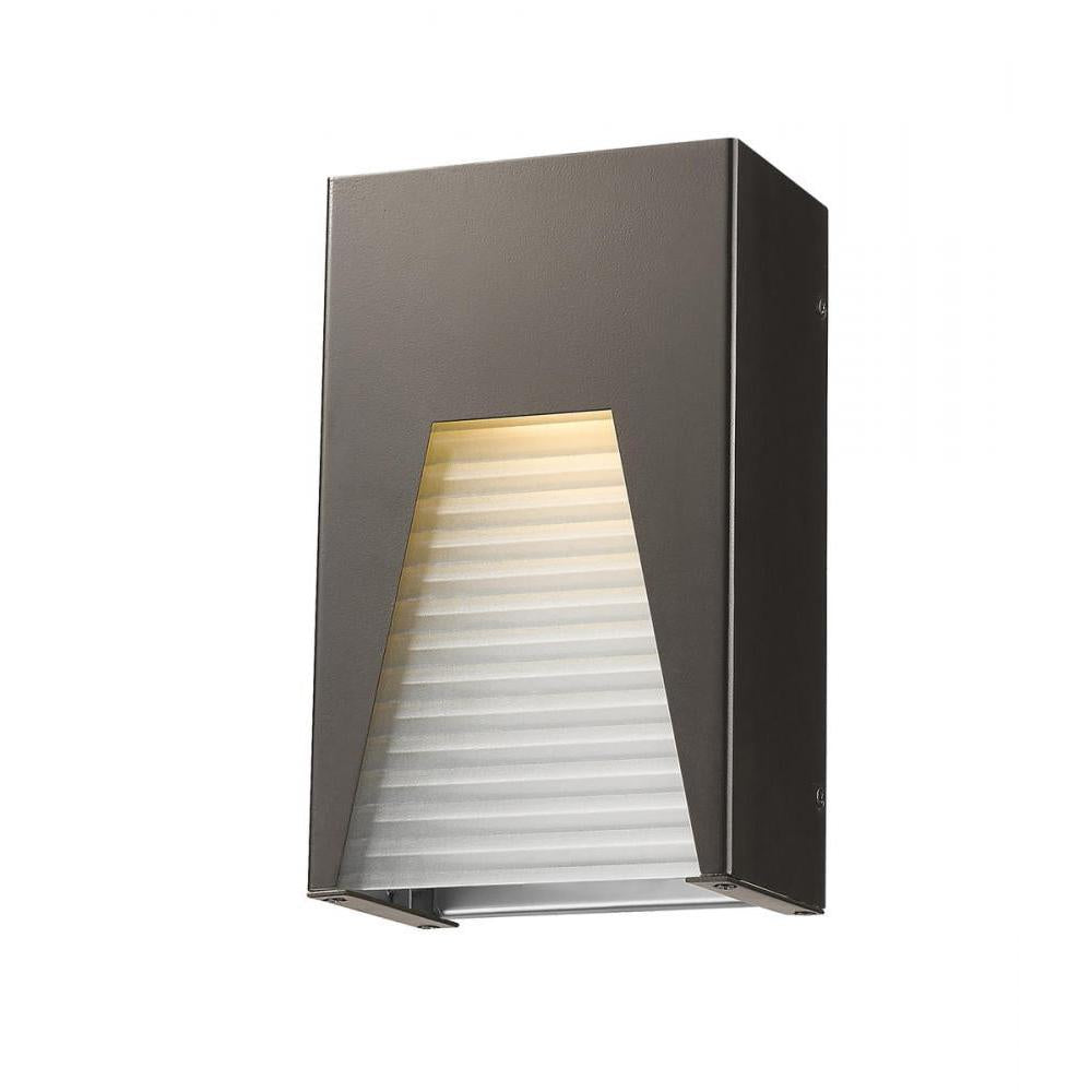 1 Light Outdoor Wall Light-Frosted Ribbed