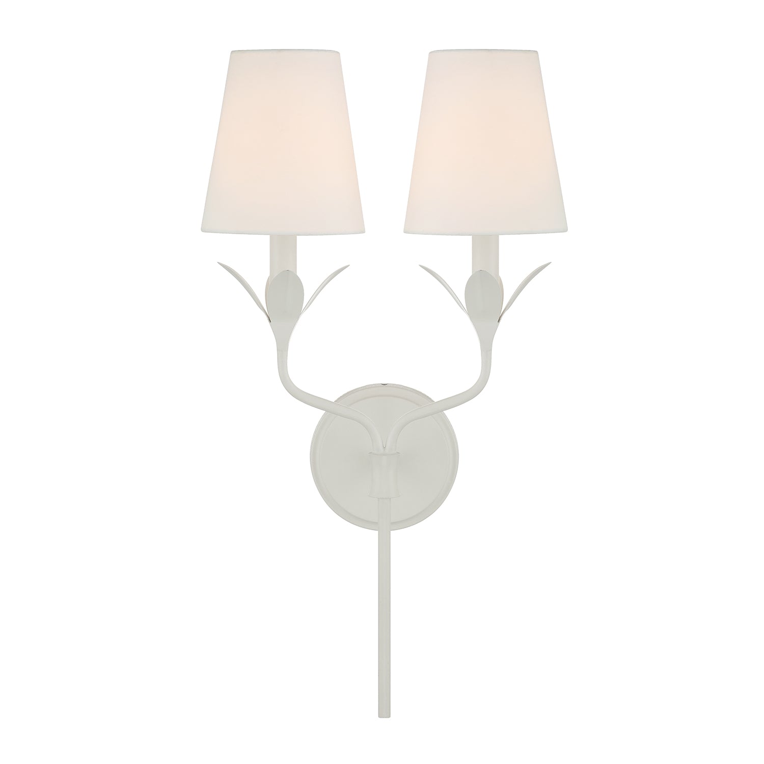 Broche 2 Light Matte White Sconce