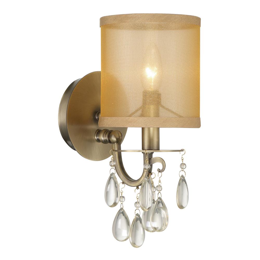 Crystorama HAMPTON 5621-AB Sconce Modern - Antique Brass