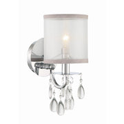Crystorama Hampton 5621-CH – 5.5 Inch – 1 Light – Sconce – Polished Chrome – Damp Rated