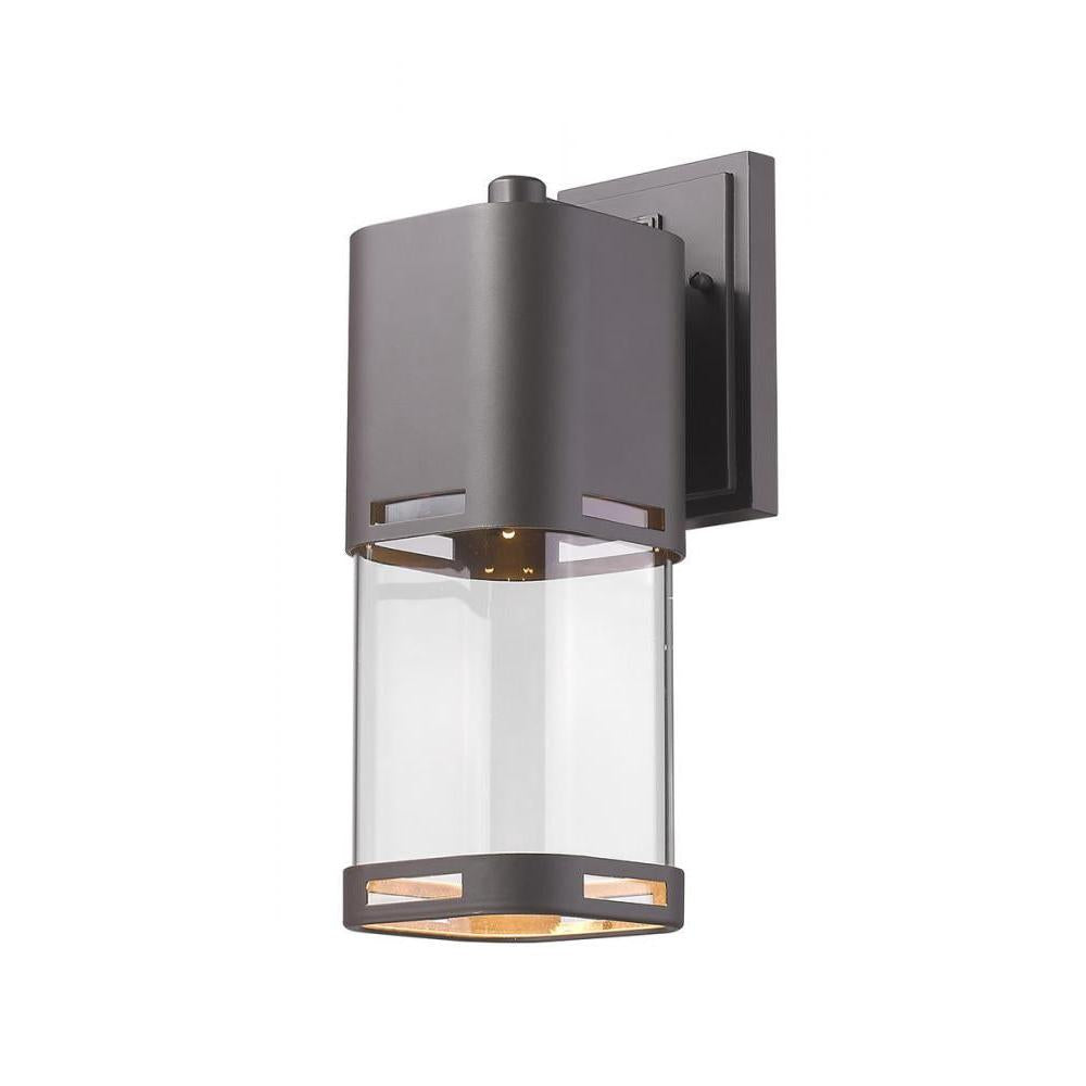 1 Light Outdoor Wall Light-Clear