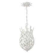 Crystorama Broche 563-MT – 9.5 Inch – 3 Light – Pendant Light – Matte White – Damp Rated