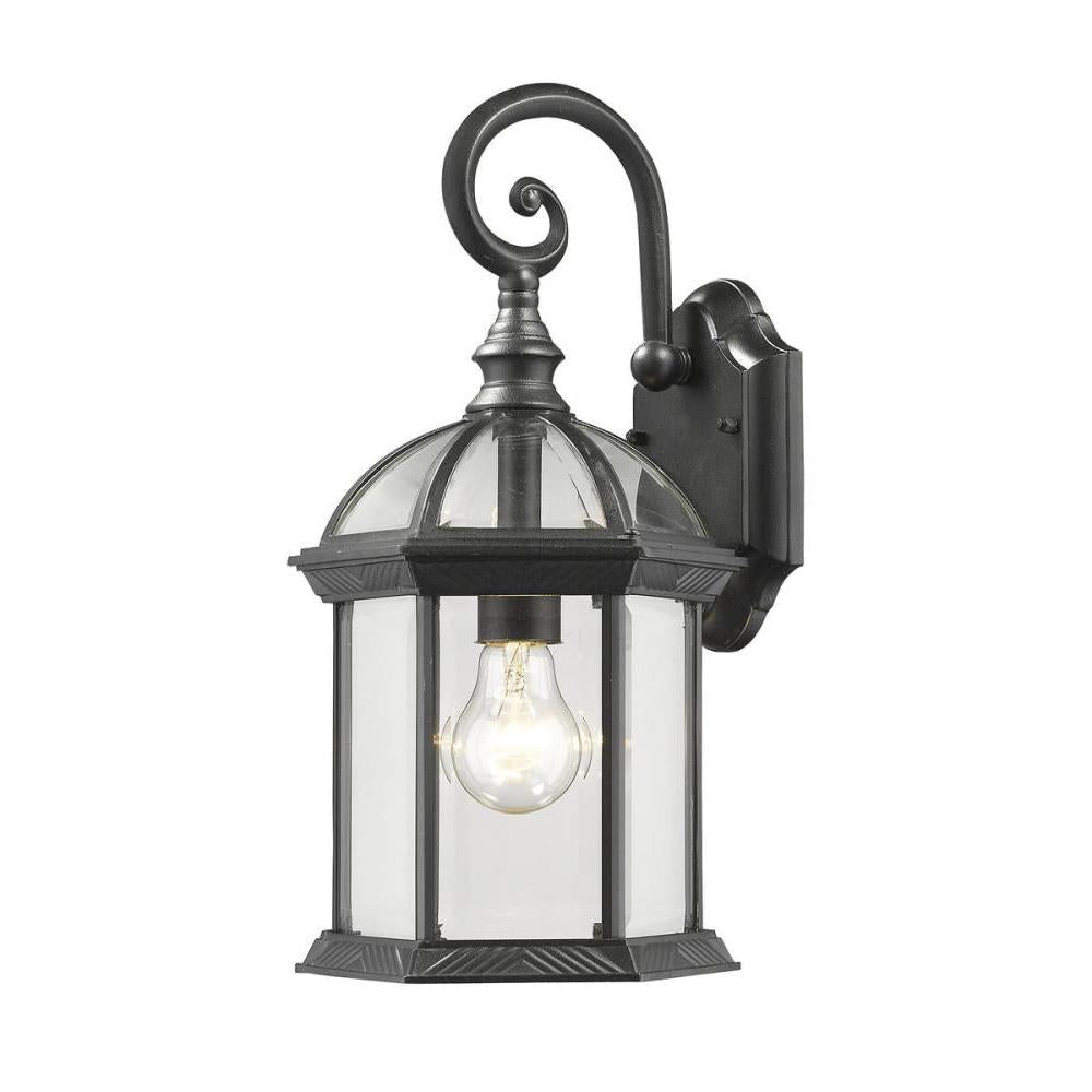 1 Light Outdoor Wall Light-Clear Beveled