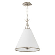 Crystorama Broche 564-SA – 18 Inch – 4 Light – Pendant Light – Antique Silver – Dry Rated