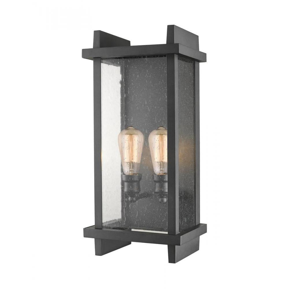 2 Light Outdoor Wall Light-Clear Seedy