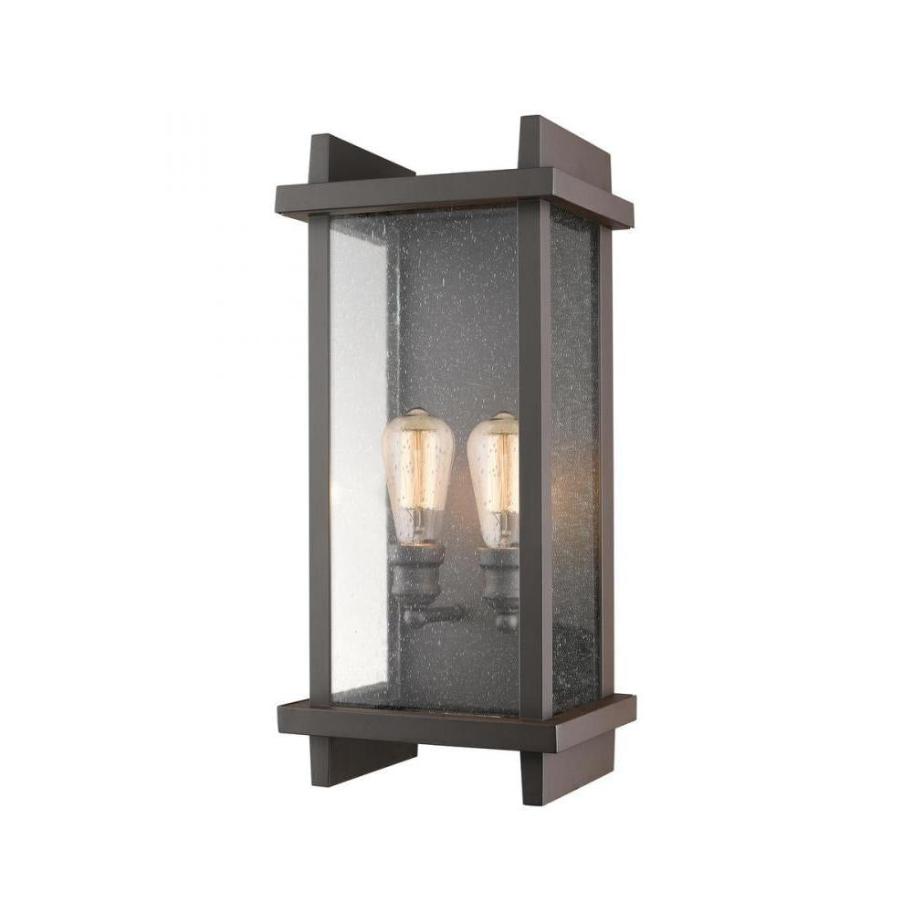 2 Light Outdoor Wall Sconce-Clear Seedy