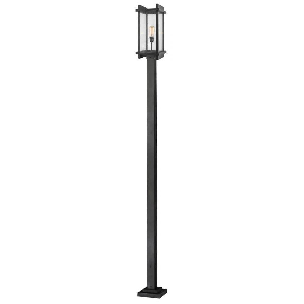 1 Light Outdoor Post Mounted Fixture-Clear Seedy