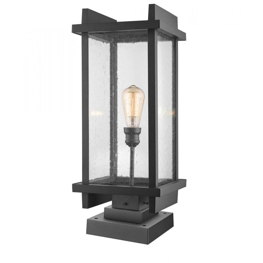 1 Light Outdoor Pier Mounted Fixture-Clear Seedy
