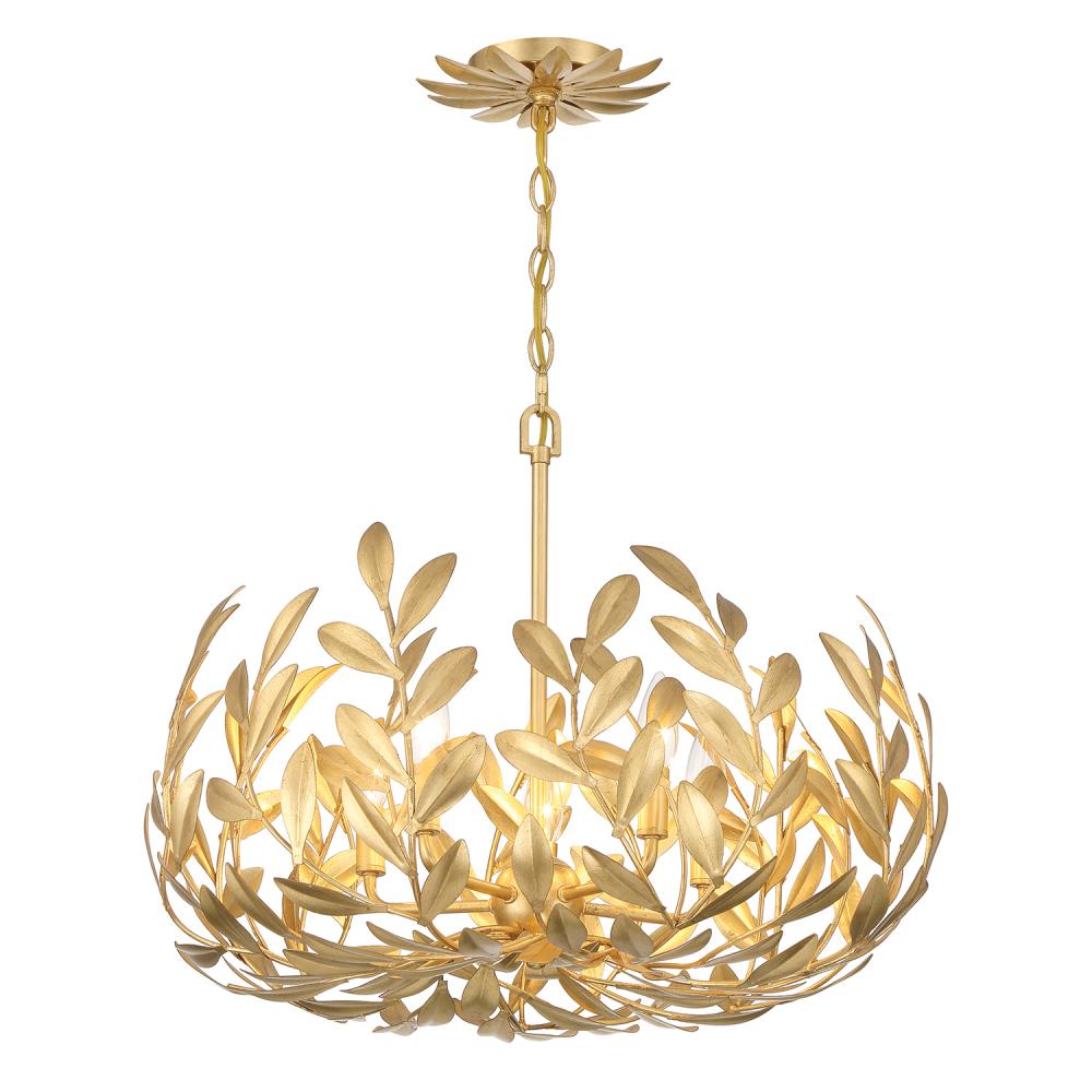 Crystorama BROCHE 566-GA Chandelier Modern - Antique Gold