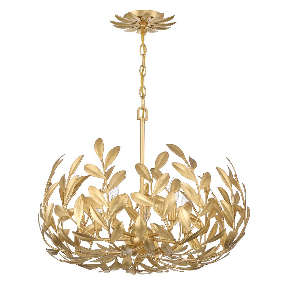 Crystorama BROCHE 566-GA Chandelier Modern - Antique Gold