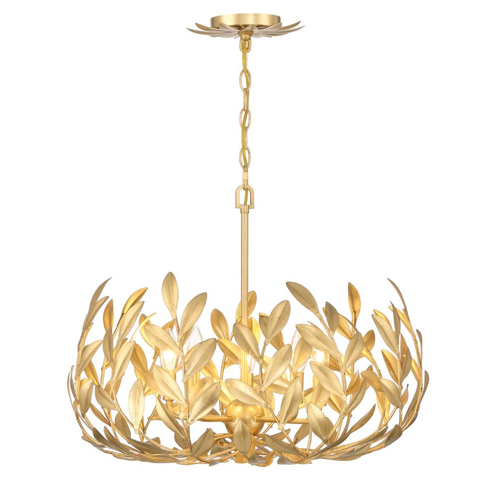 Crystorama BROCHE 566-GA Chandelier Modern - Antique Gold