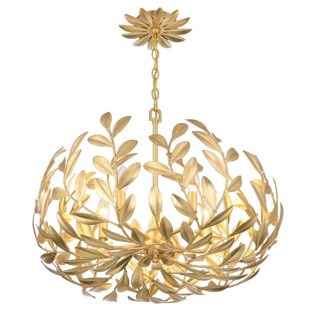 Crystorama BROCHE 566-GA Chandelier Modern - Antique Gold