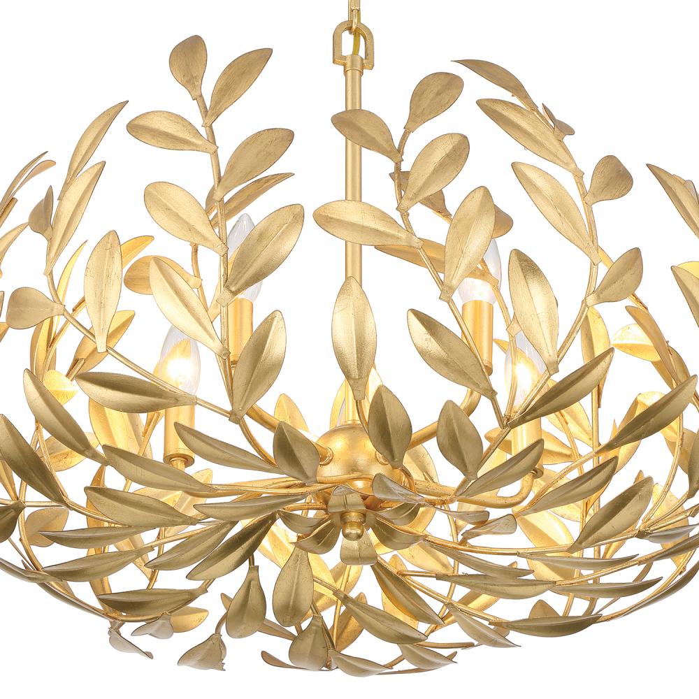 Crystorama BROCHE 566-GA Chandelier Modern - Antique Gold