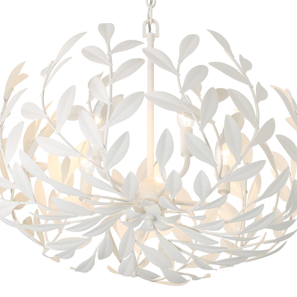 Crystorama BROCHE 566-MT Chandelier Modern - Matte White