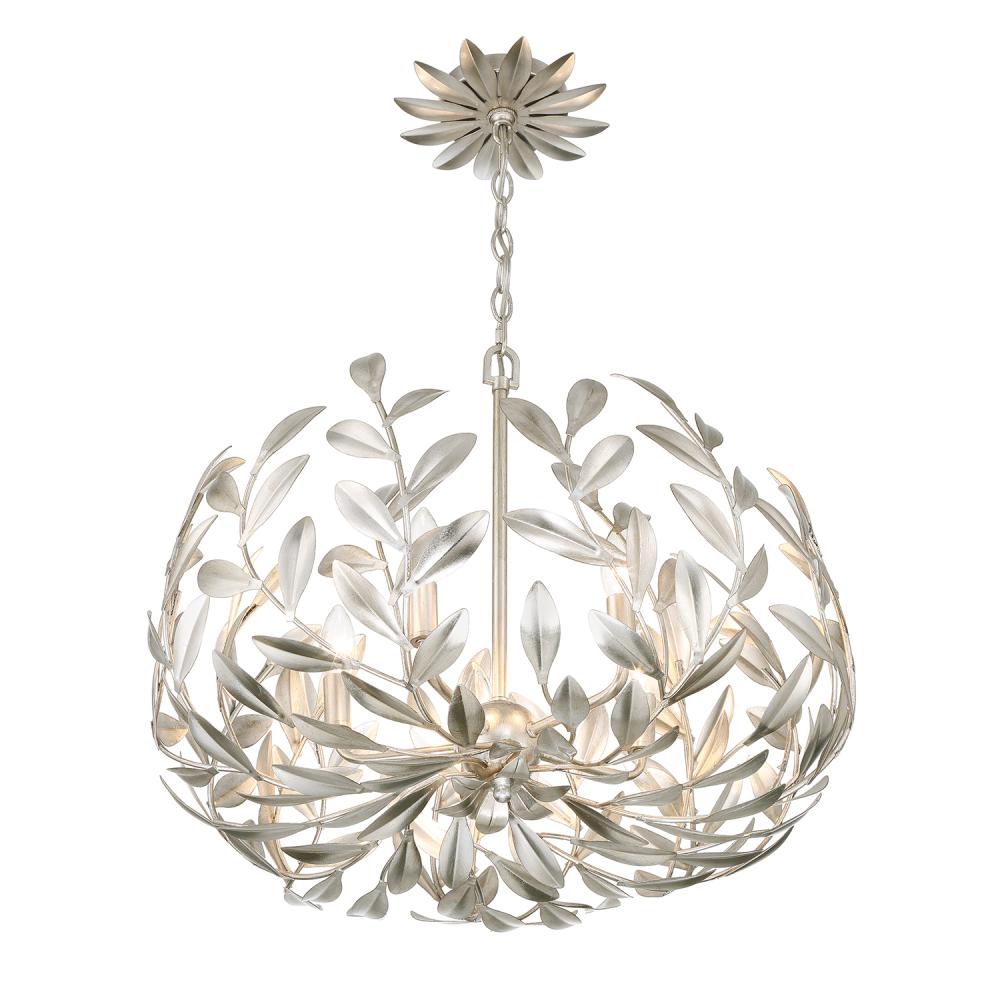 Crystorama BROCHE 566-SA Chandelier Modern - Antique Silver