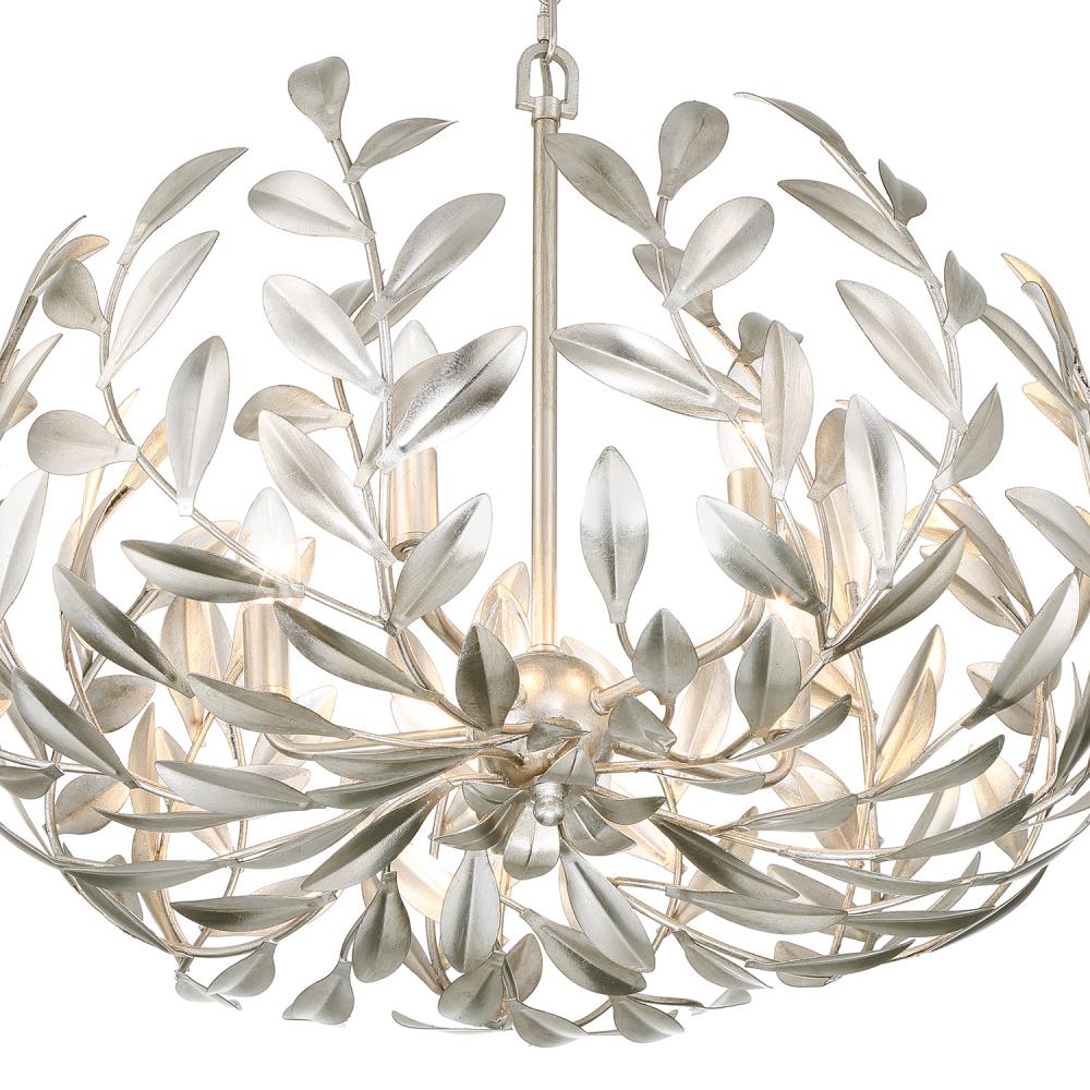 Crystorama BROCHE 566-SA Chandelier Modern - Antique Silver