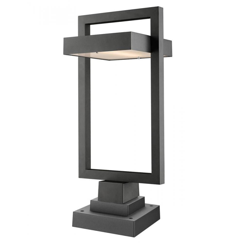 1 Light Outdoor Pier Mounted Fixture-Frosted