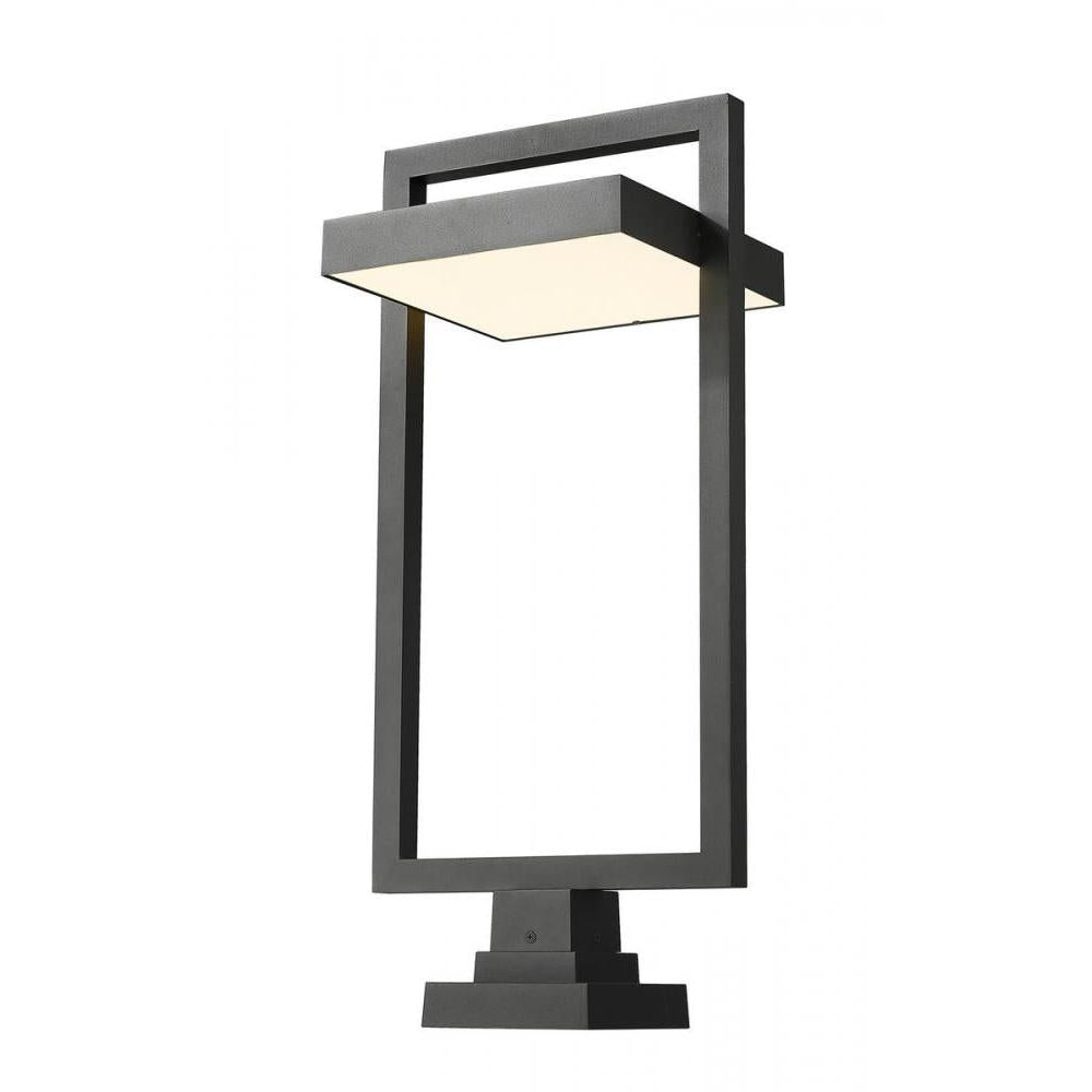 1 Light Outdoor Pier Mounted Fixture-Sand Blast