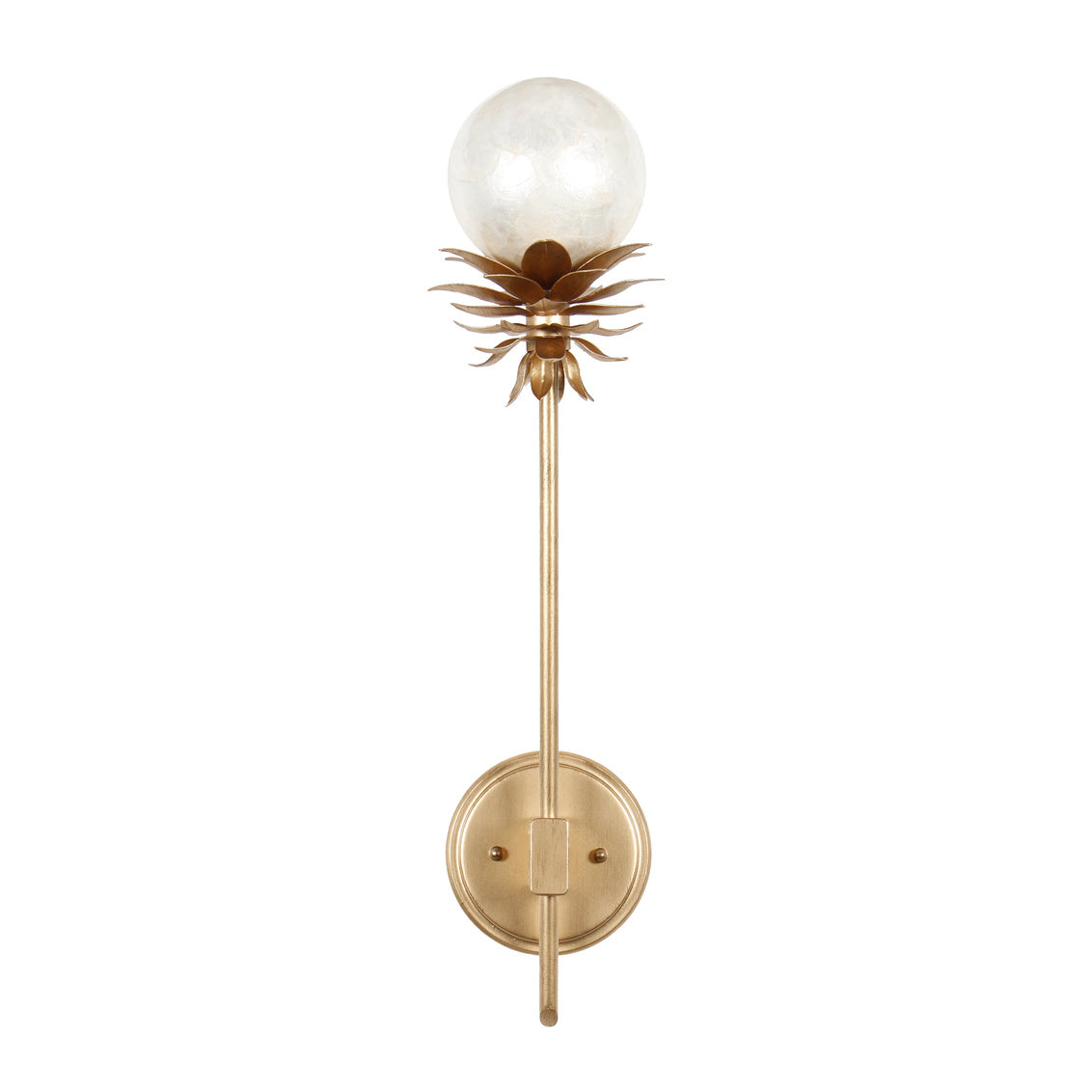 Florette 6.5-in 1 Light (25-watt) Modern Gold Wall Sconce