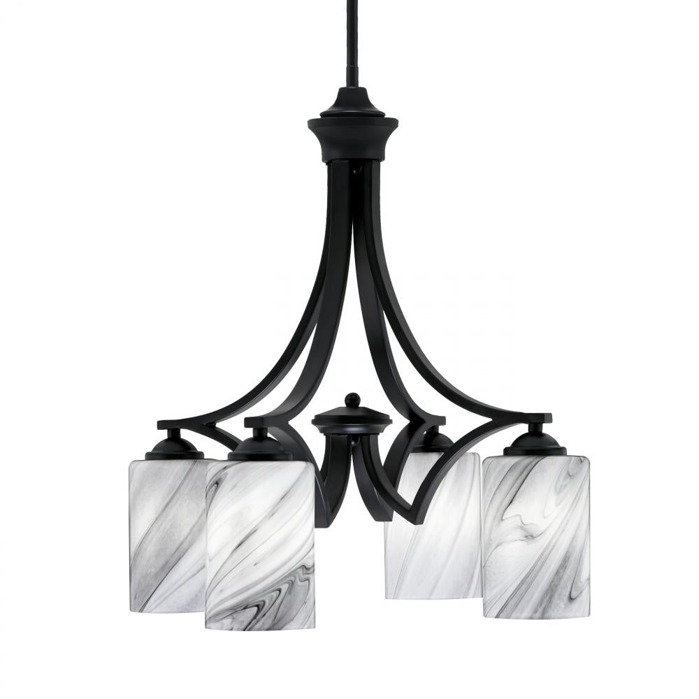 Toltec Company ZILO 568-MB-3009 Chandelier - Black