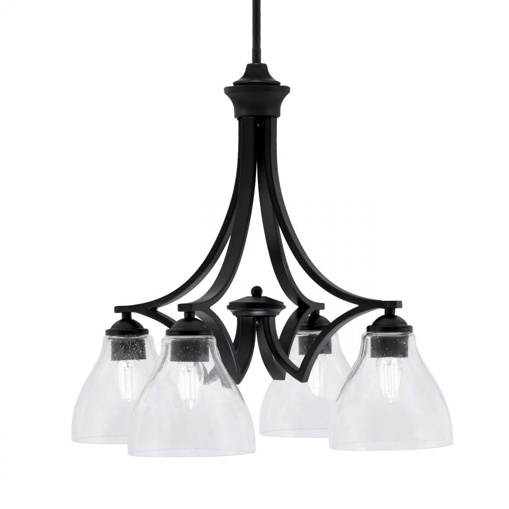 Toltec Company ZILO 568-MB-4760 Chandelier - Black