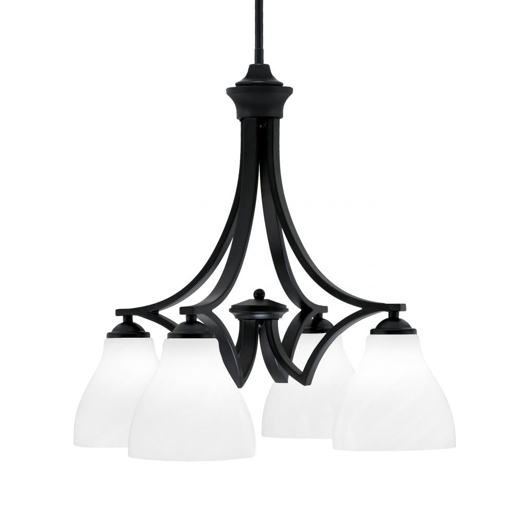 Toltec Company ZILO 568-MB-4761 Chandelier - Black