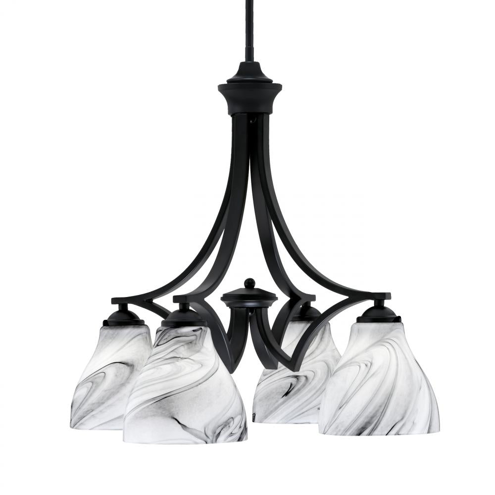 Toltec Company ZILO 568-MB-4769 Chandelier - Black