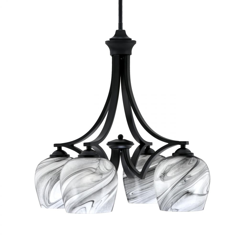 Toltec Company ZILO 568-MB-4819 Chandelier - Black