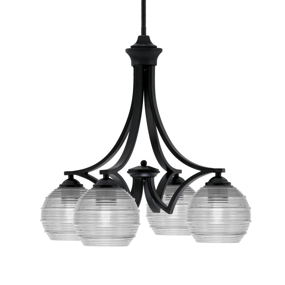 Toltec Company ZILO 568-MB-5110 Chandelier - Black