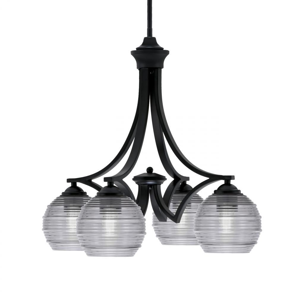 Toltec Company ZILO 568-MB-5112 Chandelier - Black