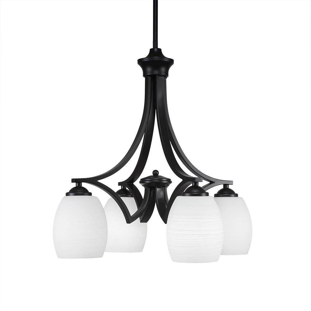 Toltec Company ZILO 568-MB-615 Chandelier Traditional - Black