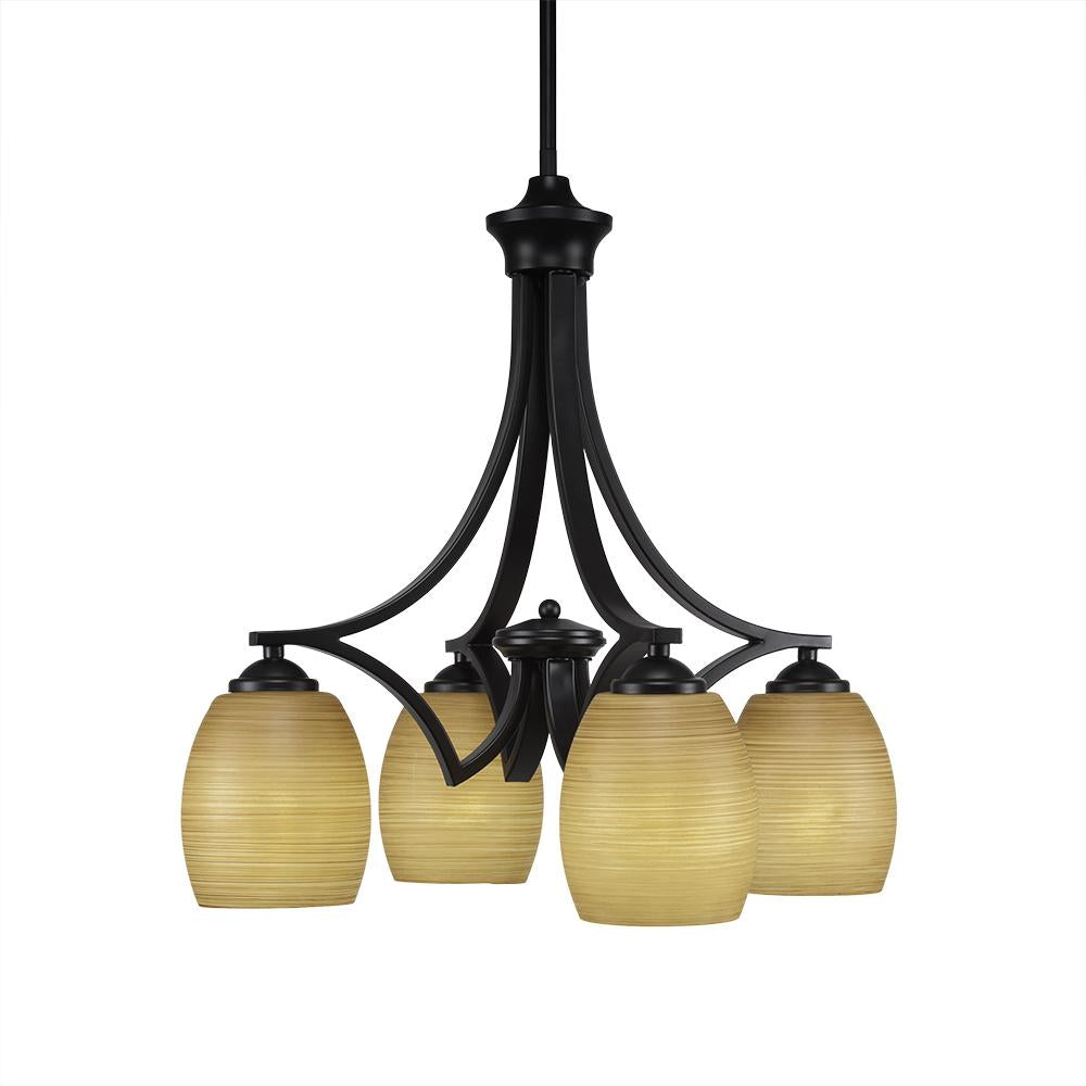 Toltec Company ZILO 568-MB-625 Chandelier Traditional - Black