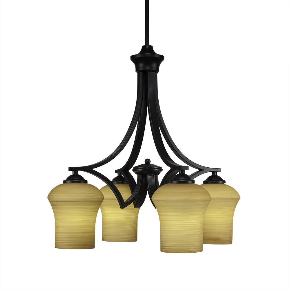 Toltec Company ZILO 568-MB-680 Chandelier Traditional - Black