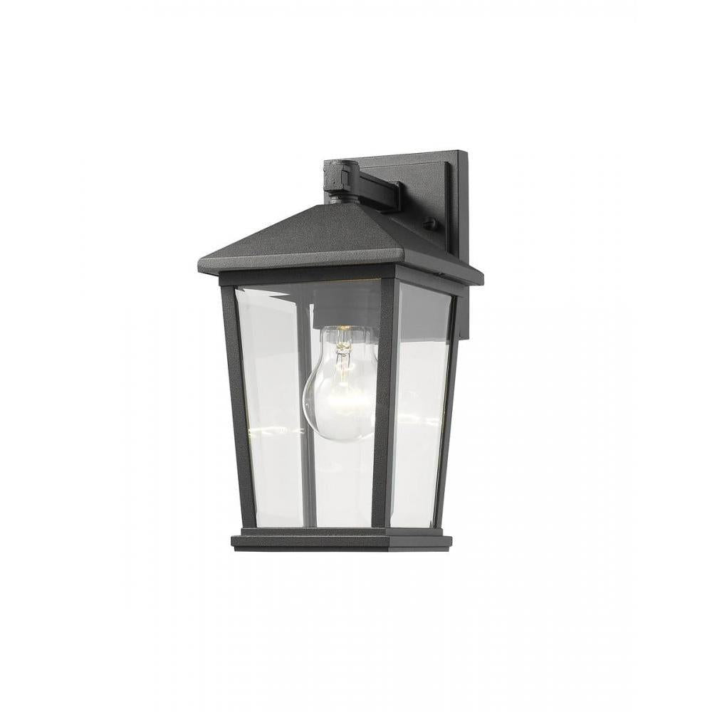 1 Light Outdoor Wall Light-Clear Beveled