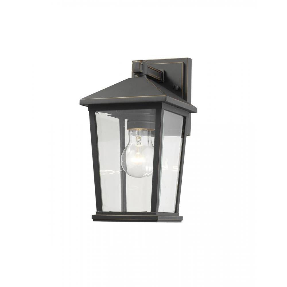 1 Light Outdoor Wall Light-Clear Beveled