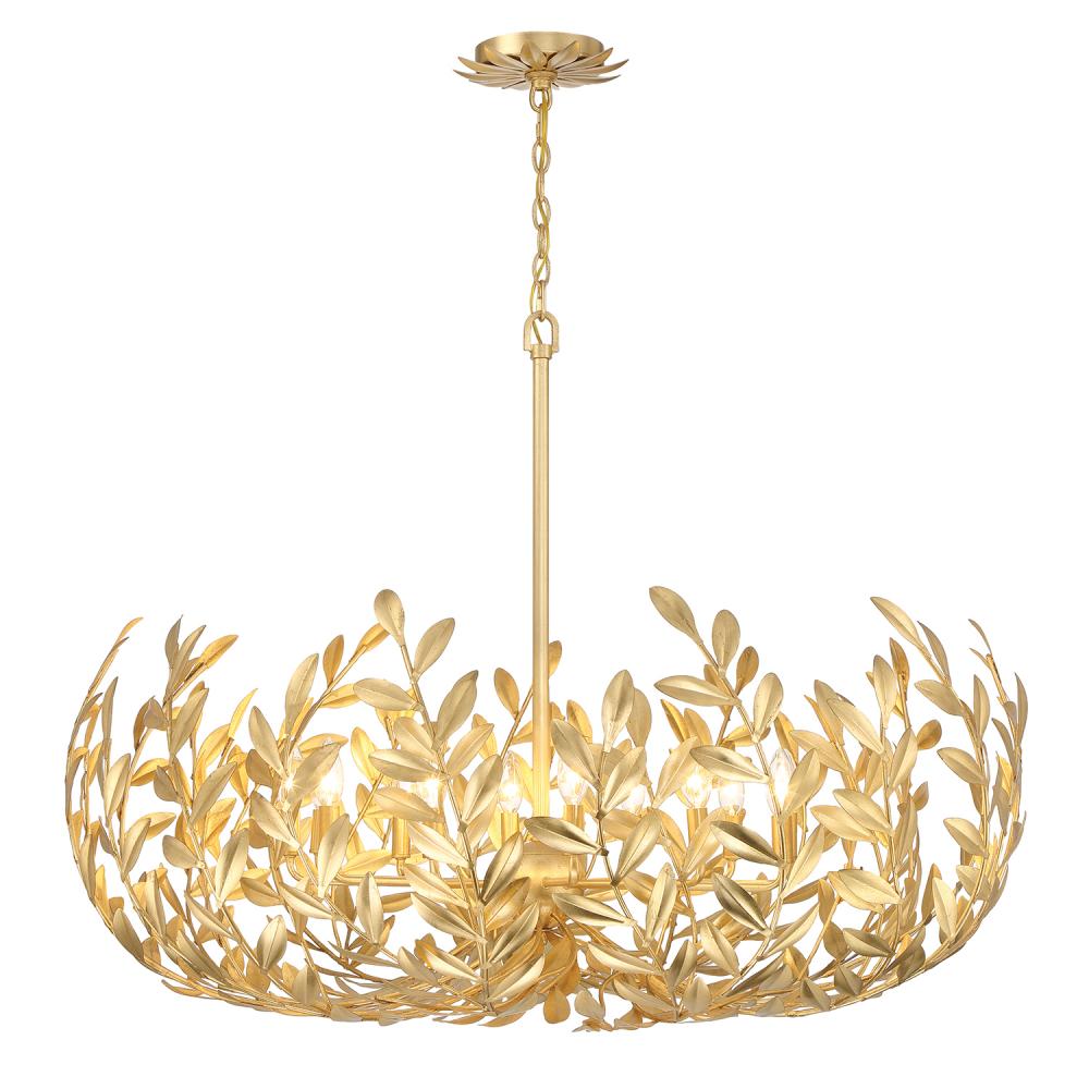 Crystorama BROCHE 569-GA Chandelier Modern - Antique Gold