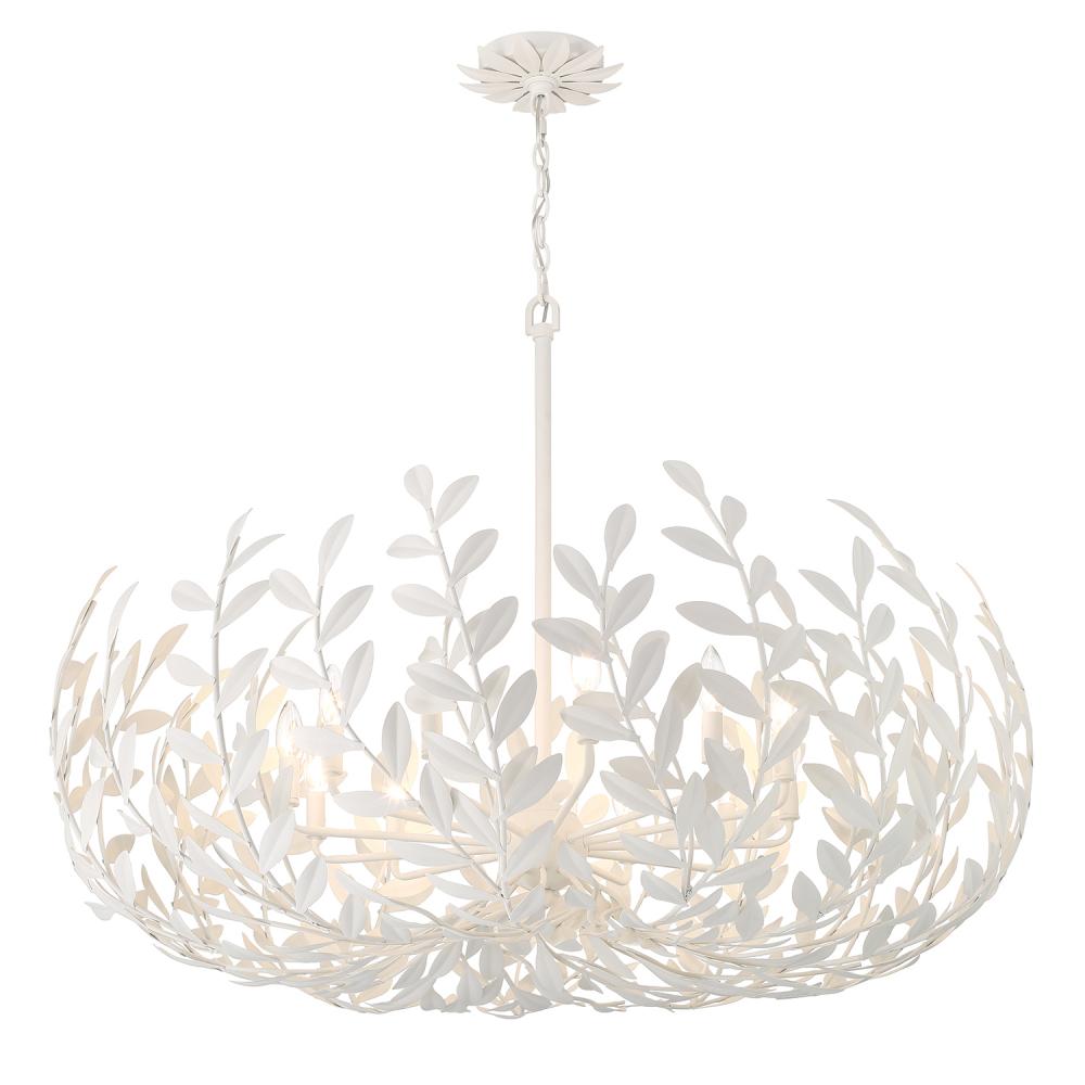 Crystorama BROCHE 569-MT Chandelier Modern - Matte White