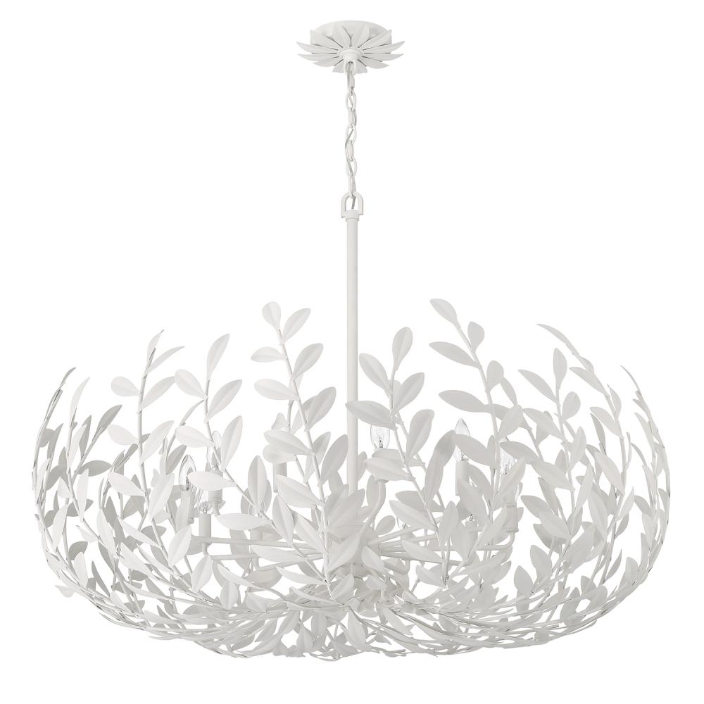 Crystorama BROCHE 569-MT Chandelier Modern - Matte White