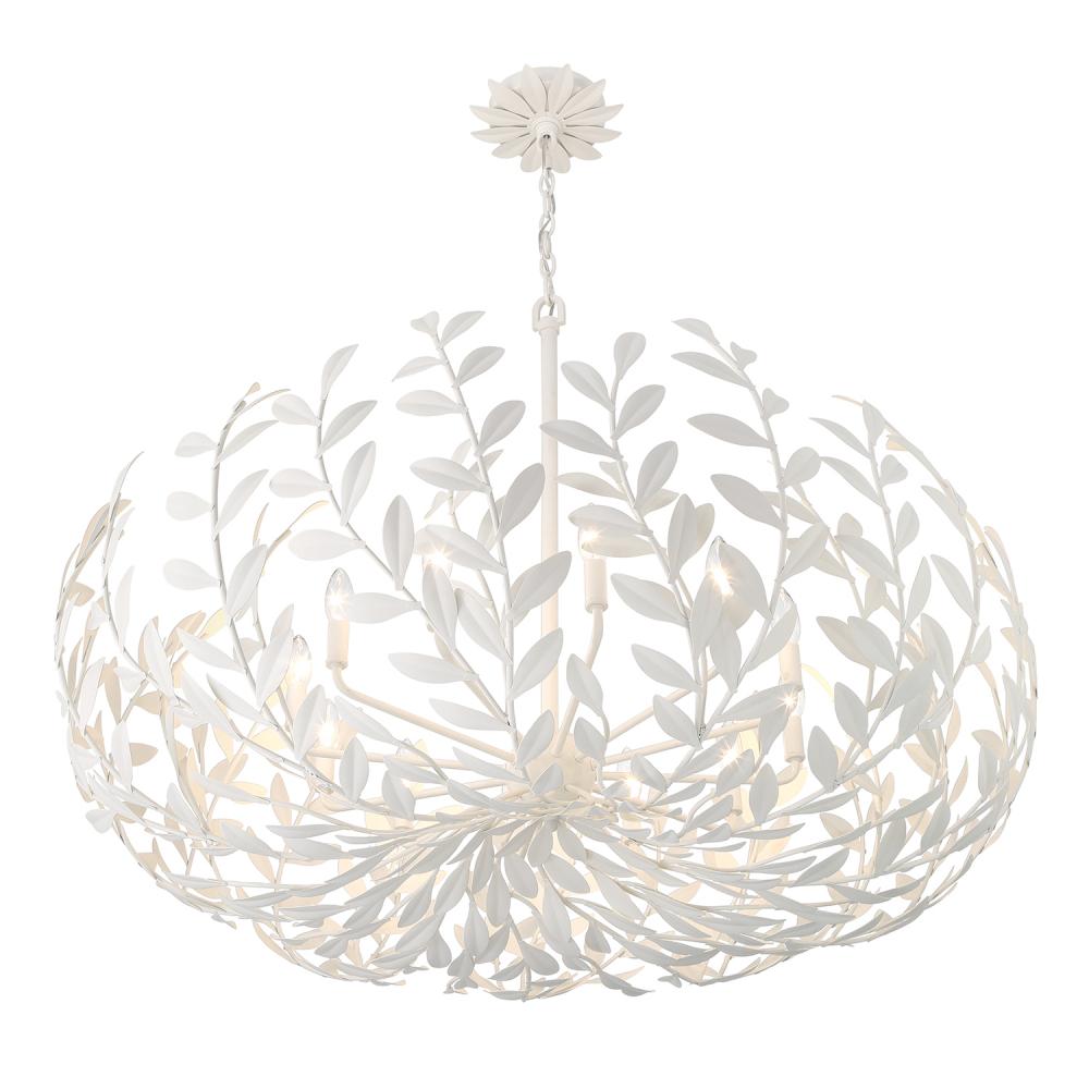 Crystorama BROCHE 569-MT Chandelier Modern - Matte White