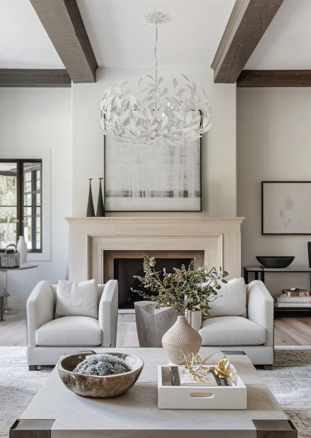 Crystorama Broche 569-MT – 42 Inch – 12 Light – Chandelier – Matte White – Damp Rated