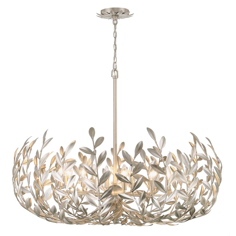 Crystorama BROCHE 569-SA Chandelier Modern - Antique Silver