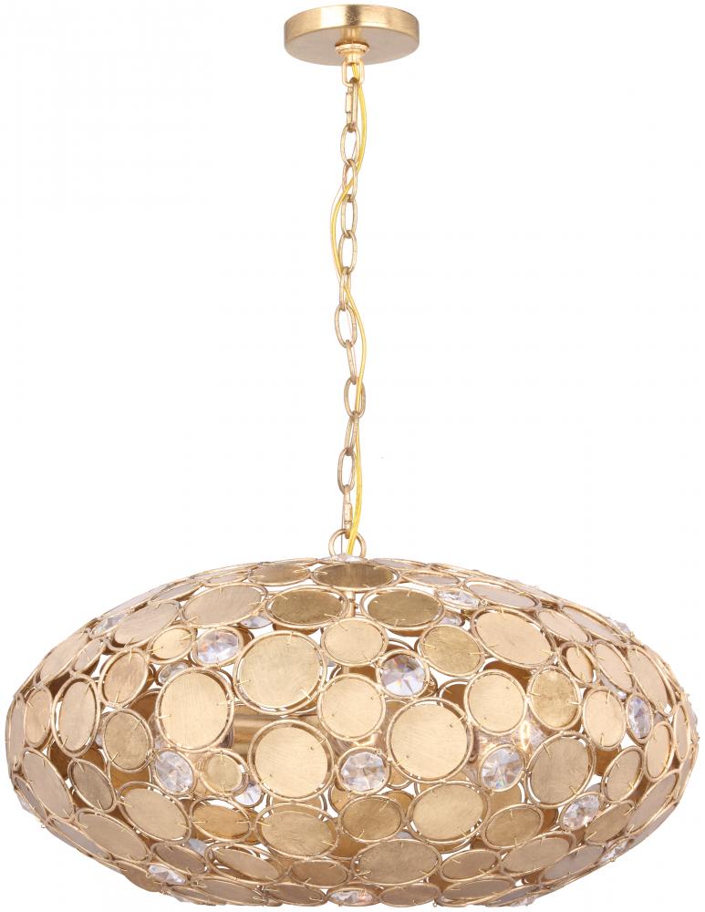 Crystorama BROCHE 569-GA Chandelier Modern - Antique Gold