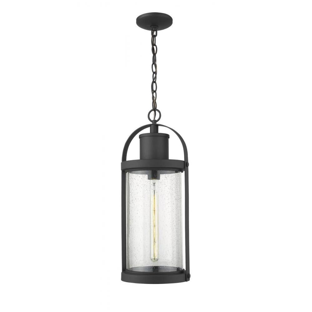 1 Light Outdoor Chain Mount Ceiling Fixture-Clear Seedy