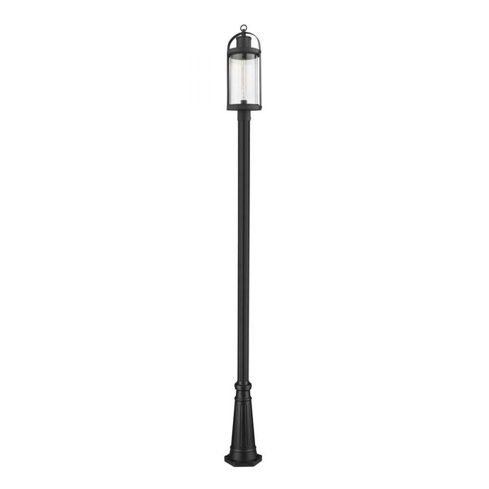 1 Light Outdoor Post Mounted Fixture-Clear Seedy