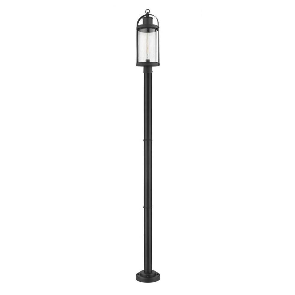 1 Light Outdoor Post Mounted Fixture-Clear Seedy
