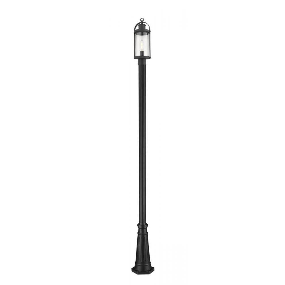 1 Light Outdoor Post Mounted Fixture-Clear Seedy