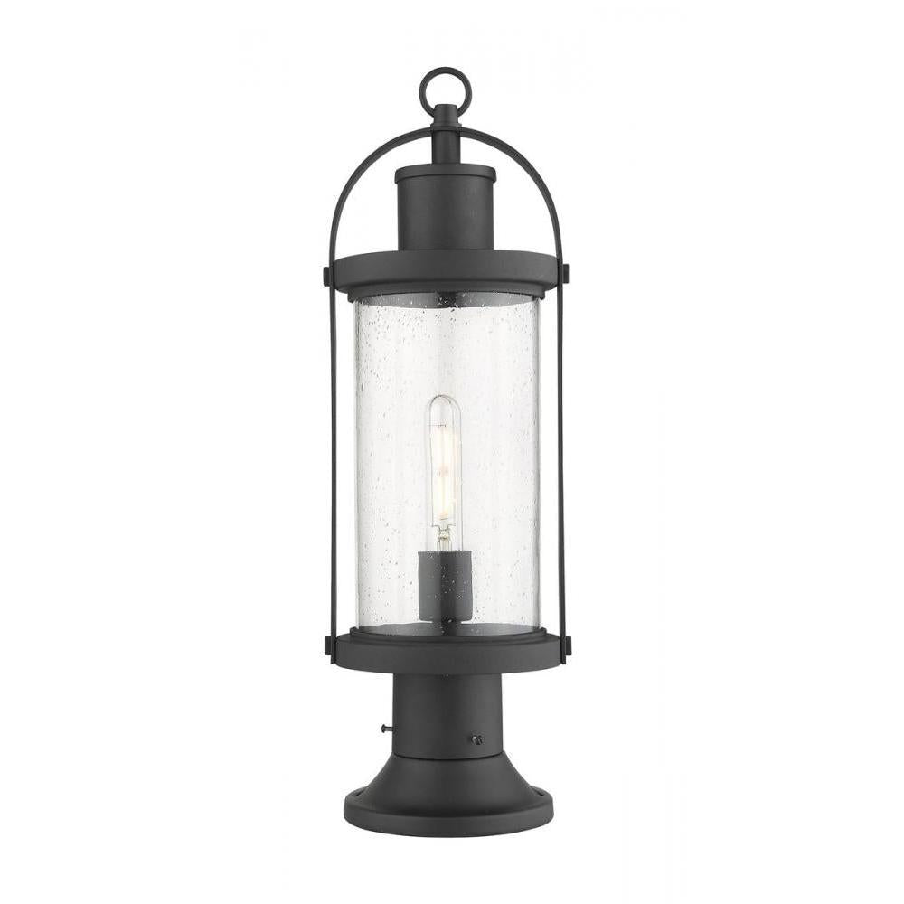1 Light Outdoor Pier Mounted Fixture-Clear Seedy