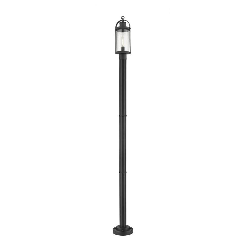 1 Light Outdoor Post Mounted Fixture-Clear Seedy
